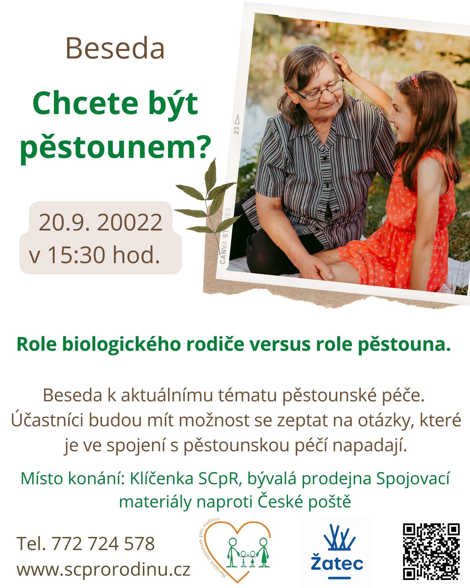 Beseda Chcete být pěstounem Klíčenka Žatec